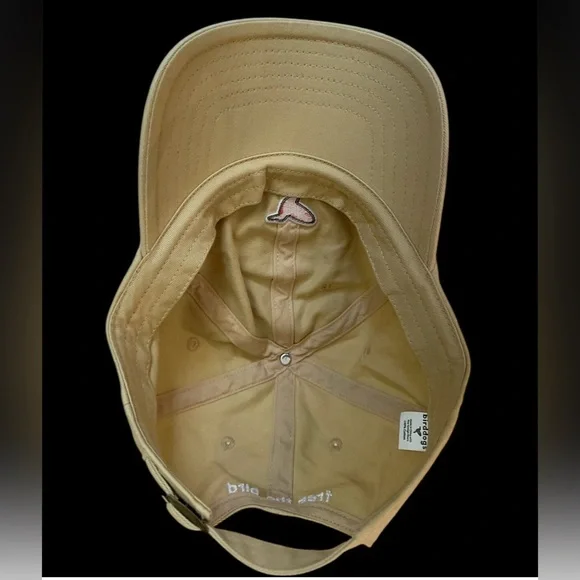 birddogs Unisex Adult Free The Bird Beige Strapback Hat Embroidered Logo - Picture 3 of 5